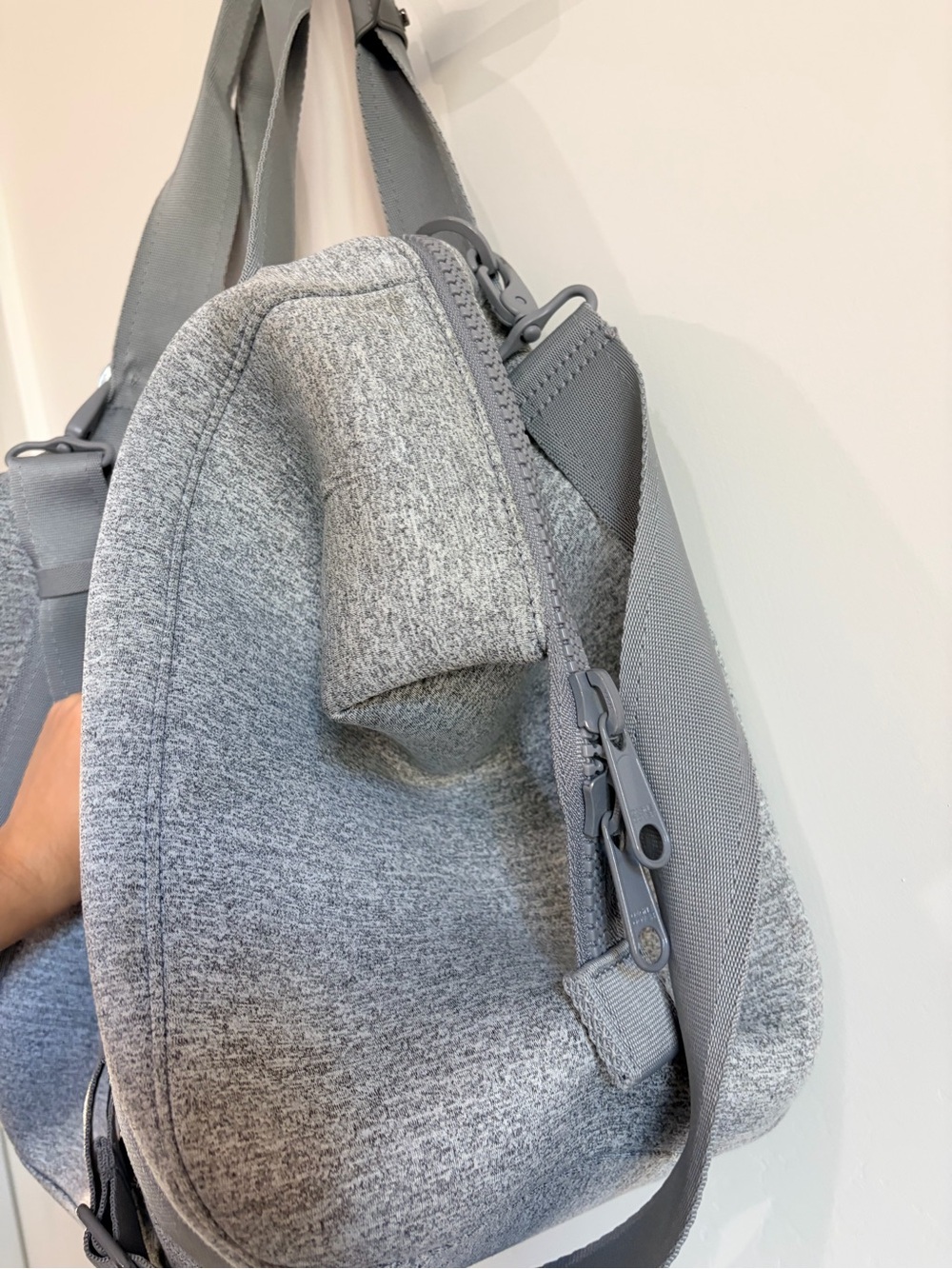 Dagne Dover Heather Gray Landon Medium Carryall Bag Gym Weekender - Picture 6 of 16